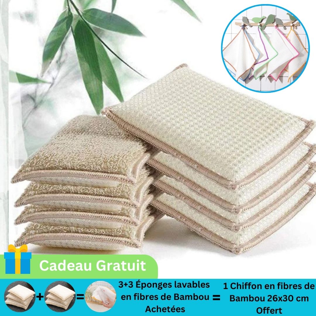 Éponge lavable- Bambou sponge™ - Menage Serein
