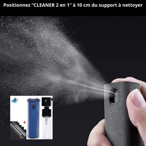 CLEANER 2 en 1™ - Spray nettoyant 2 en 1 pour écran - Menage Serein